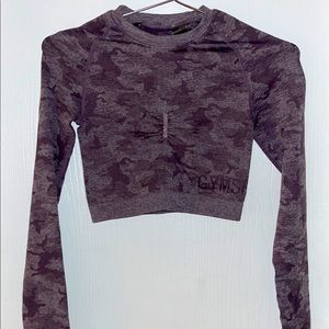 Gymshark OG lavender long sleeve crop small